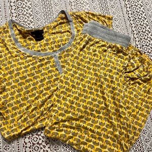 Layla elephant print pajama set Small